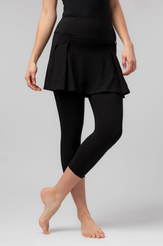 Jupe Leggings Athleta 2 En 1 Capri Noir – XS, Parfait Pour Le Sport Ou Le Quotidien